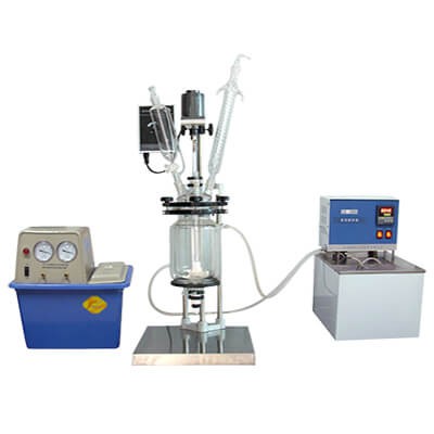 PLC Automatic Control Double Layer Glass Reactor, Lab Jacketed Glass Reaction Vessel Customize